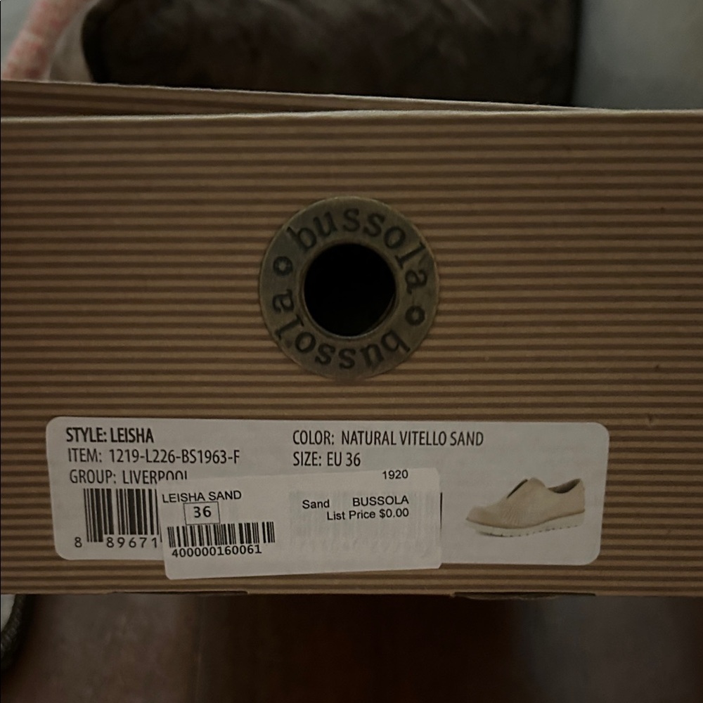 Bussola Leisha Natural Sand Slip-Ons